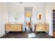Main bathroom featuring double sinks, ample counter space, and contemporary design elements for a luxurious feel at 4835 Merlendale Ct, Atlanta, GA 30327