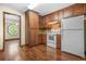 Eat-in kitchen offers lots of cabinet space and adjoins a large living area at 4316 Acuba Sw Ct, Lilburn, GA 30047