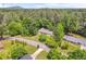 Aerial view of home surrounded by mature trees, showcasing the property's large lot and neighborhood setting at 3917 Plantation Dr, Marietta, GA 30062