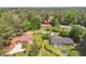 Aerial view of a property surrounded by lush greenery and neighboring houses in a residential area at 3917 Plantation Dr, Marietta, GA 30062