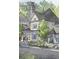 Watercolor rendering of a charming home, showcasing its exterior features and lush landscaping at 11821 Serenbe Ln, Chattahoochee Hills, GA 30268