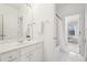 Bright bathroom featuring neutral colors, and access to both a shower and tub for a private retreat at 1675 Bookhout Dr, Cumming, GA 30041