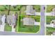 An aerial view showcases the property, highlighting its landscaping and neighborhood in a desirable community at 4215 Cordova Ln, Cumming, GA 30028