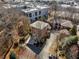 Aerial view of a neighborhood with mature trees and well-maintained driveways at 540 Woodall Ne Ave, Atlanta, GA 30306