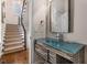 Stylish powder room with designer vanity and modern fixtures at 540 Woodall Ne Ave, Atlanta, GA 30306