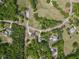 Stunning aerial view of luxurious homes, pools, and lush green surroundings in a serene neighborhood setting at 4881 Bill Cheek Rd, Auburn, GA 30011