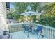 Inviting back deck with an umbrella-covered dining set, ideal for outdoor meals and relaxation at 1316 Plaza Sw Ave, Atlanta, GA 30310