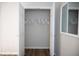 Walk-in closet with standard wire shelving, and lots of room to hang clothing at 1412 Shelnutt Ct, Hampton, GA 30228