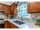 Updated kitchen showcases new countertops, stainless steel sink, and modern fixtures at 991 Columbia Dr, Decatur, GA 30030