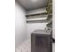 Well-organized laundry room with modern washer and dryer and geometric tile flooring at 991 Columbia Dr, Decatur, GA 30030