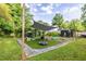 Dedicated backyard play area featuring a sun shade, picnic table, and various play structures for  at 991 Columbia Dr, Decatur, GA 30030