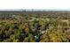 Aerial view of a home nestled among trees, showcasing the golf course and city skyline at 1658 East Clifton Rd, Atlanta, GA 30307