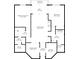 Detailed floor plan showcasing the layout of the primary bedroom, living room, and kitchen at 27306 Plantation Ne Dr, Atlanta, GA 30324