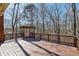 Spacious wooden deck offering views of the surrounding trees and a gazebo at 2975 Coles Way, Atlanta, GA 30350