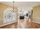 Bright kitchen adjoining a sunroom, equipped with stainless steel appliances and granite countertops at 2975 Coles Way, Atlanta, GA 30350