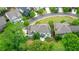 Aerial view of the home showcasing a large backyard and the surrounding neighborhood at 3920 Cash Lndg, Marietta, GA 30066