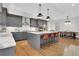 Spacious kitchen featuring gray cabinets, marble countertops and stainless steel appliances at 3920 Cash Lndg, Marietta, GA 30066