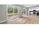 Living room with sliding glass doors leading to the backyard, providing natural light and easy outdoor access at 1758 Bridgestone Ct, Marietta, GA 30066