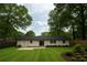 Well-manicured backyard features lush grass, a patio, and mature trees at 2401 Winshire Drive, Decatur, GA 30035