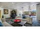 Spacious game room with a lounge area, billiard table, and a dining space at 2479 Peachtree Ne St # 1414, Atlanta, GA 30305