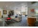 Bright community area features lounge seating, tables for games, and a pool table at 2479 Peachtree Ne St # 1414, Atlanta, GA 30305