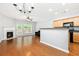 Living room with fireplace and door to the backyard at 786 Brookside Parc Ln, Avondale Estates, GA 30002