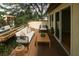 Relaxing outdoor patio offers comfortable seating and a view of surrounding greenery at 485 Sherman Way, Decatur, GA 30033