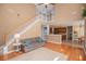 Open-concept living room flows into the kitchen and dining area, with natural light at 210 Creekside Overlook, Hiram, GA 30141