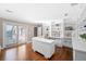 Spacious home office with built-in shelving, desk and sliding doors to patio at 3167 Bay View Dr, Jonesboro, GA 30236