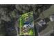 Aerial view of the home and property lines surrounded by lush greenery at 120 Julia Ct, Fayetteville, GA 30214