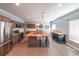 Spacious kitchen featuring stainless steel appliances and an island ideal for meal prep and entertaining at 2439 Huntington Park Nw Dr, Acworth, GA 30101