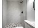 The bathroom boasts a beautifully tiled shower, providing a spa-like experience at 5101 Rockbridge Rd, Stone Mountain, GA 30088