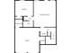 Basement floor plan showing garage, bedroom, rec room, bathroom, laundry and storage area at 5135 Gable Ridge Way, Sugar Hill, GA 30518