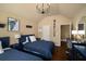 Bedroom with hardwood floors, vaulted ceiling, and two twin beds at 4215 Idlewood Dr, Cumming, GA 30040