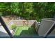 An artificial turf backyard offers low maintenance and plenty of shade from mature trees at 1575 Kilmington Ct, Alpharetta, GA 30009