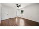 Bedroom features hardwood floors, closet and ceiling fan at 2340 Cresta Dr, Decatur, GA 30032