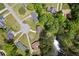 An aerial view of the property nestled among mature trees, showcasing the neighborhood at 3717 Birchbriar Ct, Decatur, GA 30034