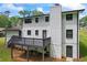Back exterior view of home showcasing a painted brick, deck, and outdoor access at 3717 Birchbriar Ct, Decatur, GA 30034