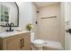 Modern bathroom with a walk-in shower, stylish vanity, and elegant finishes creating a spa-like experience at 354 Tarragon Sw Way, Atlanta, GA 30331