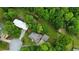 Overhead view highlighting the home's layout, generous green spaces, mature trees, and serene neighborhood setting at 3884 Vic Ar Ct, Peachtree Corners, GA 30360