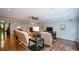 Cozy living room with hardwood floors, fireplace and comfortable seating arrangement at 132 Picketts Creek Dr, Acworth, GA 30101