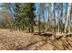 Wooded backyard surrounded by mature trees at 2488 Fontainebleau Dr, Dunwoody, GA 30360