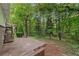 Deck overlooking the private, wooded backyard at 2488 Fontainebleau Dr, Dunwoody, GA 30360