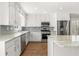 Updated kitchen featuring modern appliances and white cabinetry at 2488 Fontainebleau Dr, Dunwoody, GA 30360