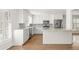 Modern kitchen with white cabinets, stainless steel appliances, and a large island at 2488 Fontainebleau Dr, Dunwoody, GA 30360