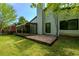 Backyard with stone patio, glass sunroom, and fresh green grass at 1287 Peninsula Trce, Lawrenceville, GA 30044