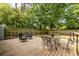 Spacious fenced backyard with wooden deck and outdoor seating at 1875 Fairway Ne Cir, Atlanta, GA 30319