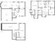 Detailed floor plan showcasing the layout of multiple floors with dimensions and room names at 7155 Homestead Rd, Rex, GA 30273