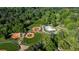 Aerial view of recreational facilities including baseball fields and a community swimming pool surrounded by trees at 917 Gaylemont Cir, Decatur, GA 30033