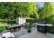 Outdoor patio area is perfect for dining and relaxing, plus shed in yard at 917 Gaylemont Cir, Decatur, GA 30033